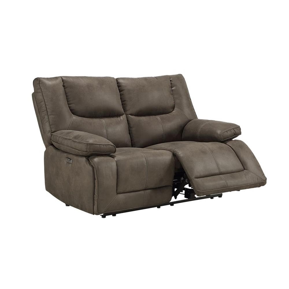 Acme Harumi Loveseat (Power Motion) In Gray Fabric